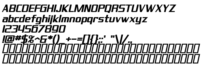Betűtípus előnézet SF Theramin Gothic Bold Oblique