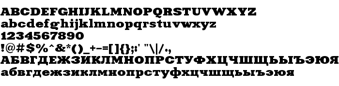 Betűtípus előnézet UkrainianXeniaExtended Bold