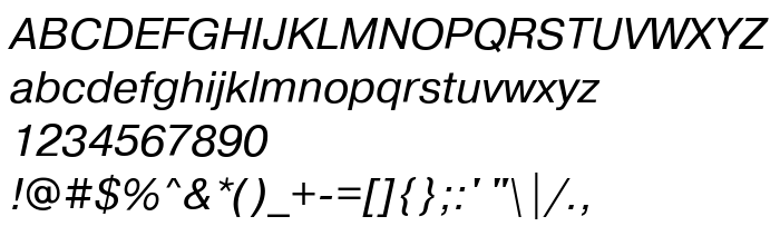 Betűtípus előnézet PragmaticaMACCTT Italic