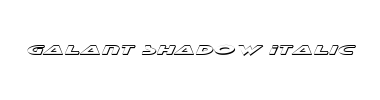 Betűtípus Galant Shadow Italic