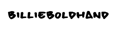 Betűtípus billieBoldHand