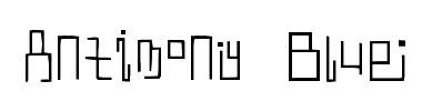 Betűtípus Antimony Blue