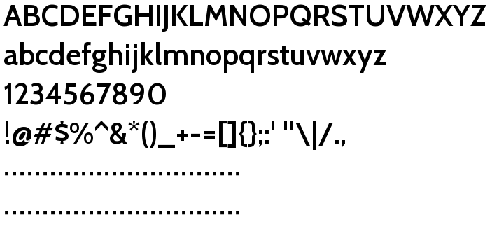 Betűtípus előnézet Cabin SemiBold