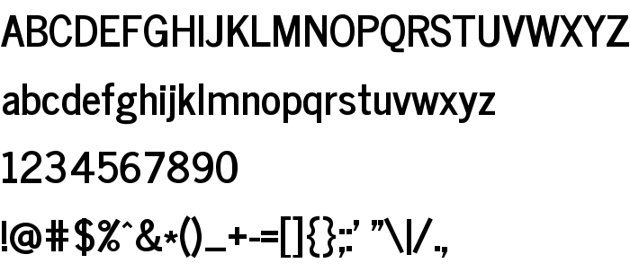 Betűtípus előnézet News Cycle