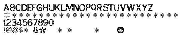Betűtípus előnézet Snowflake Letters