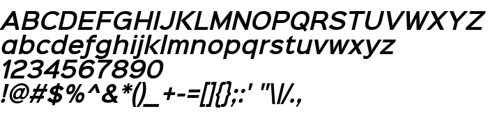 Betűtípus előnézet Sinkin Sans 600 SemiBold Italic