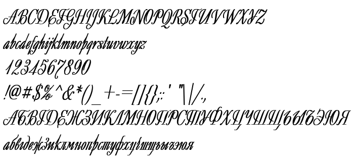 Betűtípus előnézet Decor Condensed Bold Italic