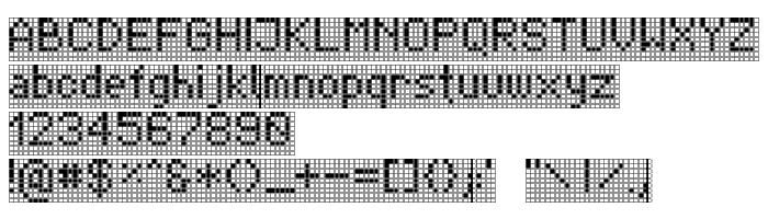 Betűtípus előnézet TPF Display