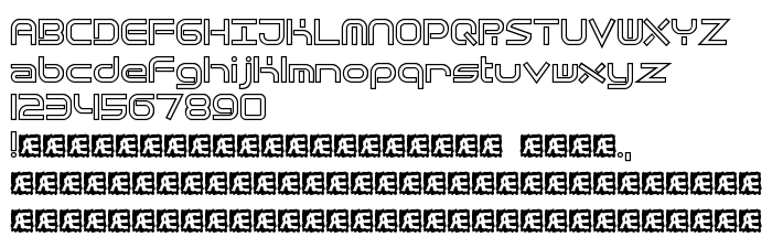 Betűtípus előnézet Quantum Flat Hollow (BRK)