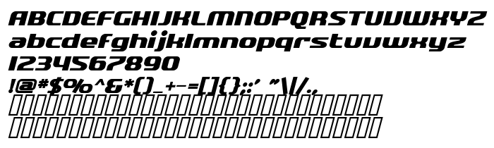 Betűtípus előnézet SF Quartzite Bold Oblique