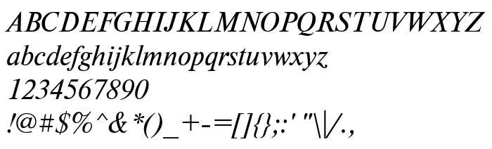 Betűtípus előnézet NewtonMACCTT Italic
