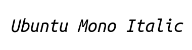 Betűtípus Ubuntu Mono Italic