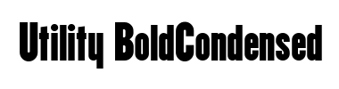 Betűtípus Utility BoldCondensed