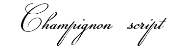 Betűtípus Champignon script