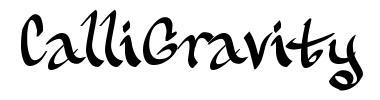 Betűtípus CalliGravity