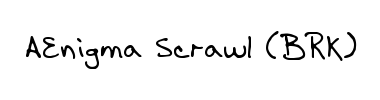 Betűtípus AEnigma Scrawl (BRK)